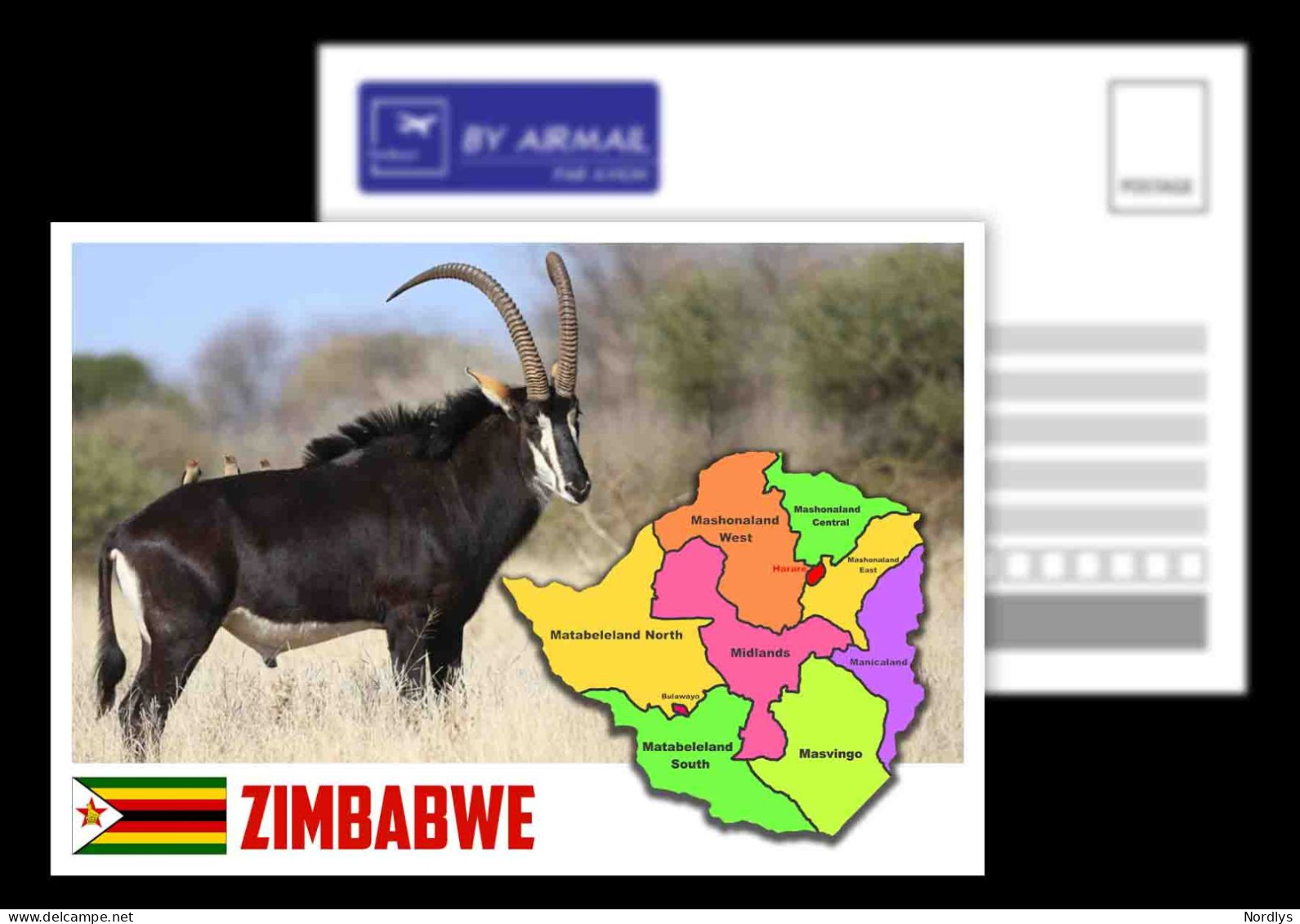 Zimbabwe / Postcard / View Card / Map Card - Zimbabwe