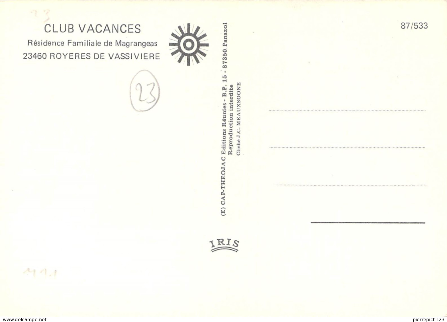 23 - Royère De Vassivière - Club Vacances - Résidence Familiale De Magrangeas - Vue Aérienne - Royere