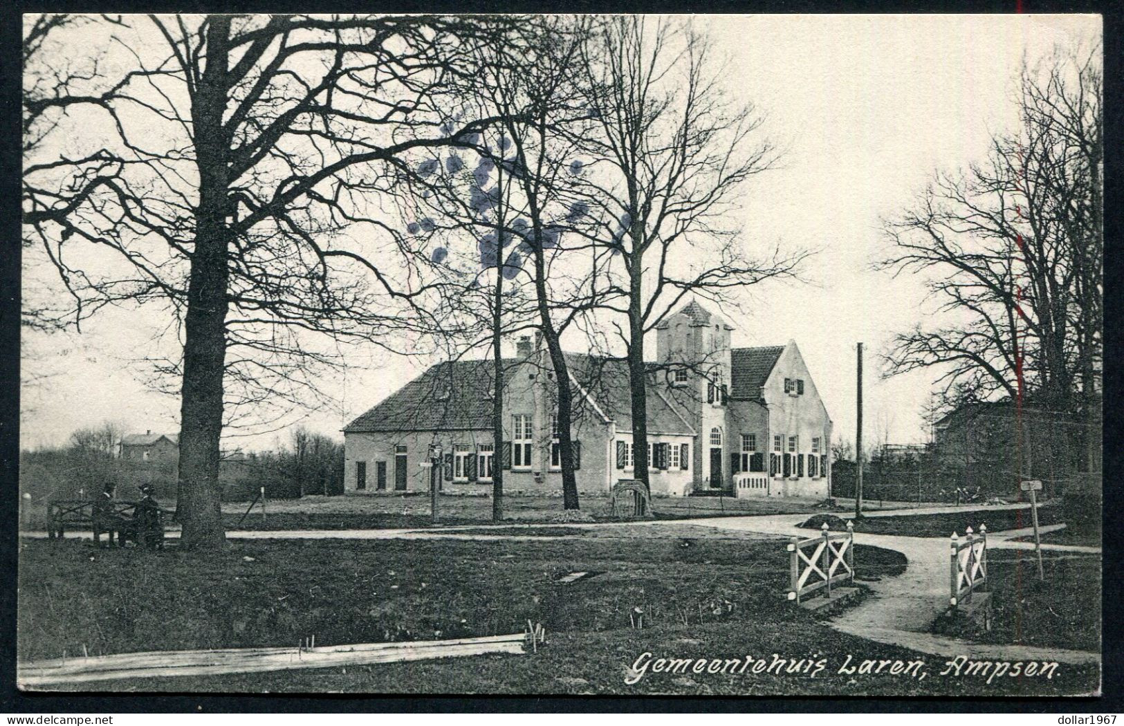 Lochem  -  Laren / Ampsenseweg (Gld.) - Gemeentehuis -  Used : 1912   - 2 Scans For Originalscan !! - Lochem