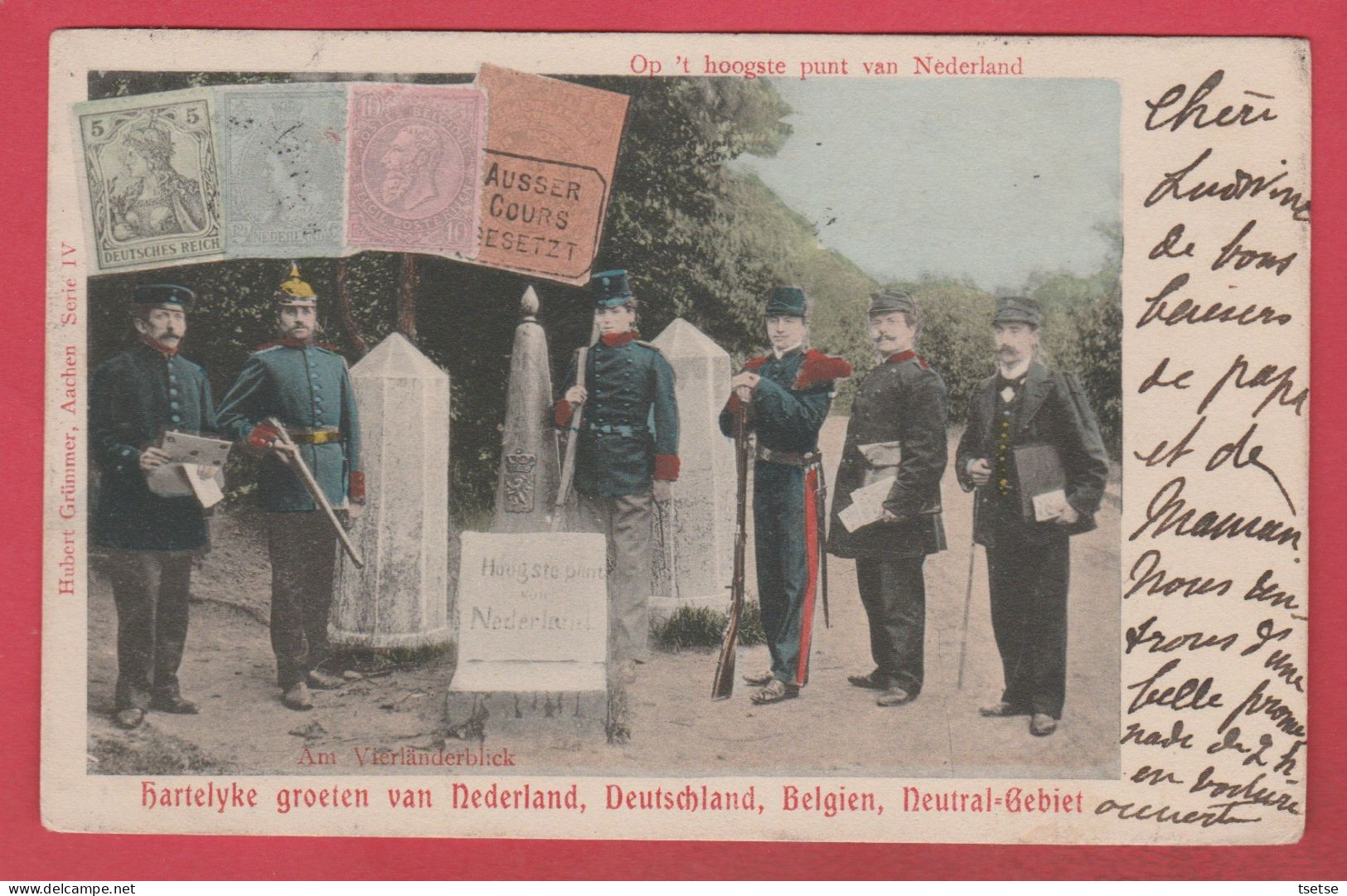 Kelmis / La Calamine -Les 3 Frontières - Gruss Aus Nedeland, Deutschland, Belgien U. Neutral-Gebiet -1903 ( Voir Verso ) - La Calamine - Kelmis