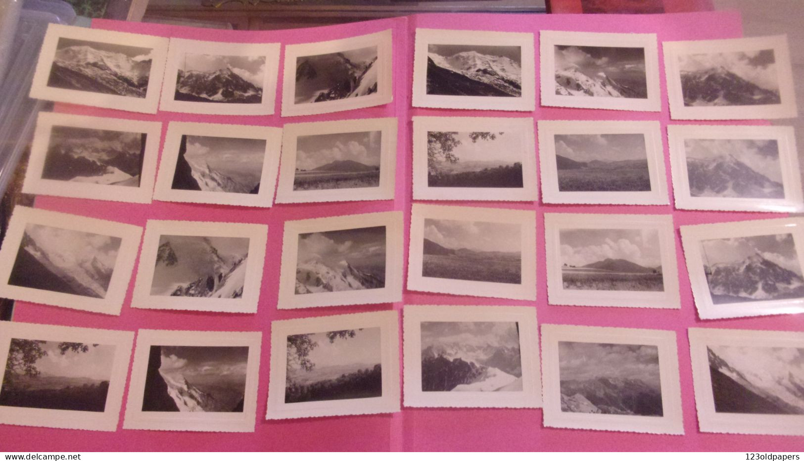 ENSEMBLE DE 24 PHOTOS AMATEUR DE 1957 CHAMONIX  LE BARGY LES BORNES GOULET BOSSONS LEGENDEES - Chamonix-Mont-Blanc