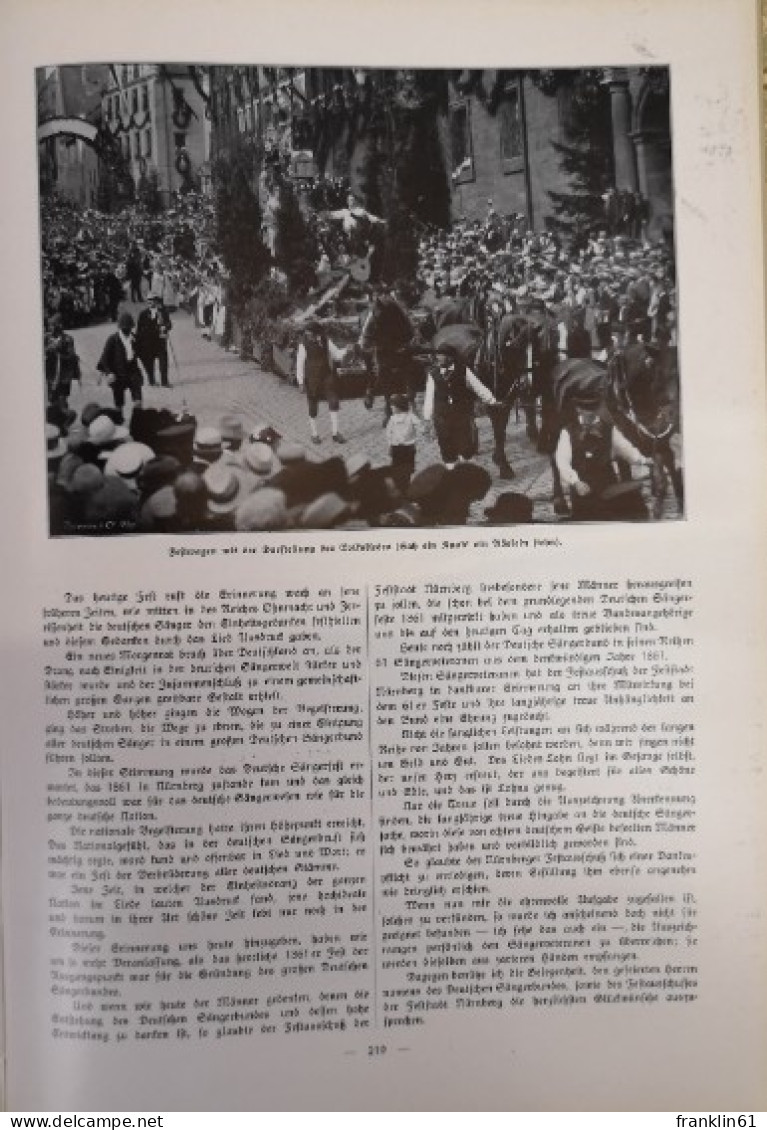 8. Deutsches Sängerbundes-Heft Nürnberg 1912. Fest-Zeitung.