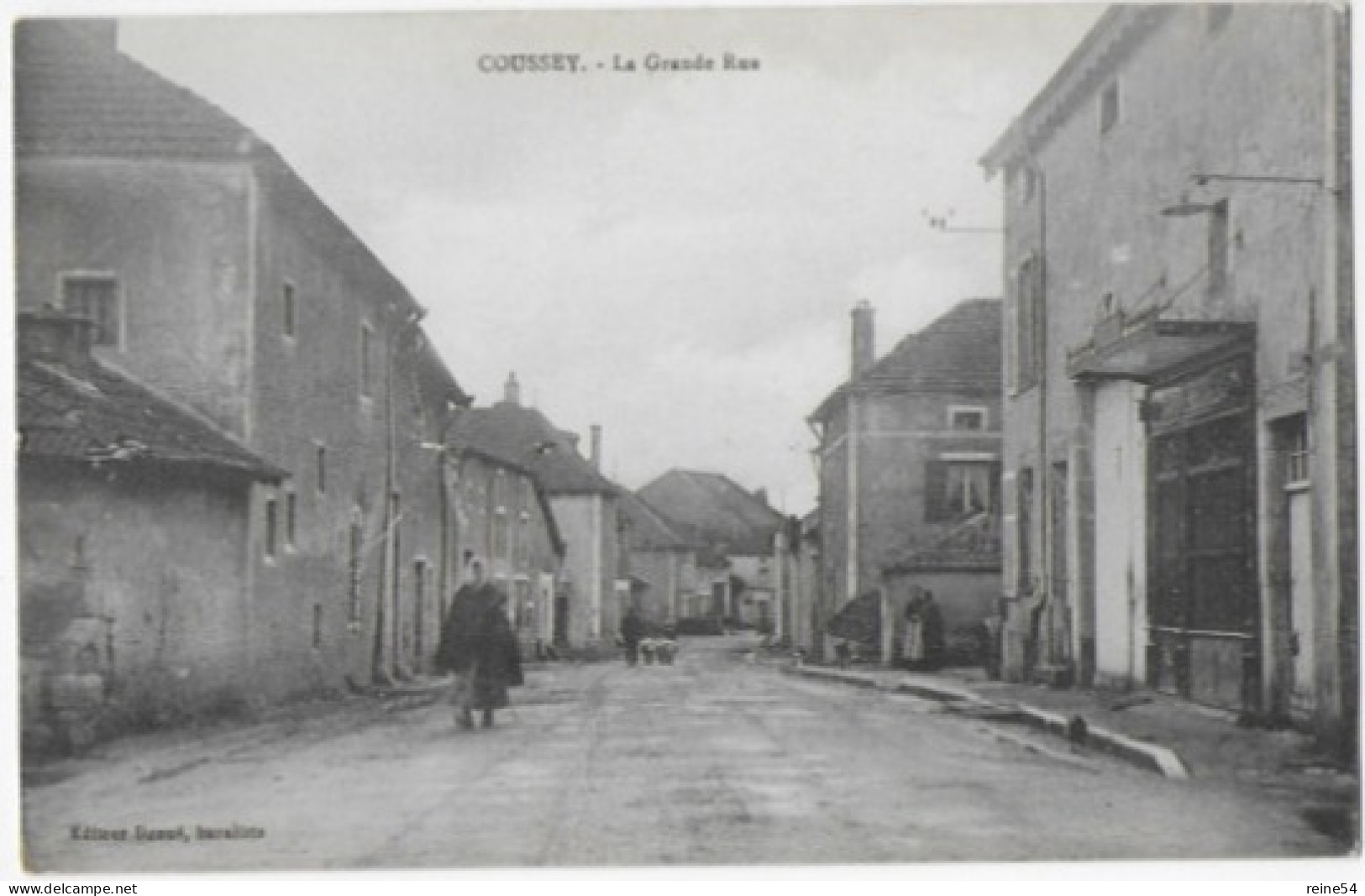 88 COUSSEY (Vosges)  La Grande Rue -circulé 1918 Edit. Denné (animée) - Coussey