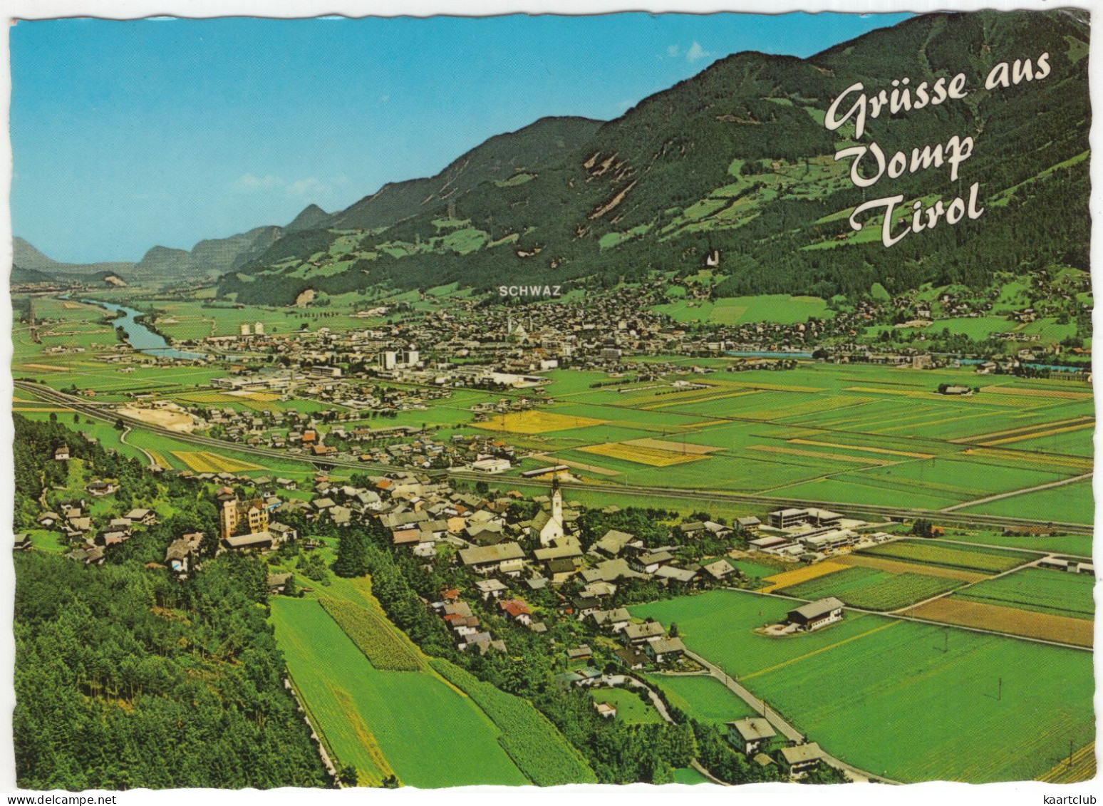 Grüsse Aus Vomp, Tirol - 566 M -  (Österreich,Austria) - Alpine Luftbild - Vomp