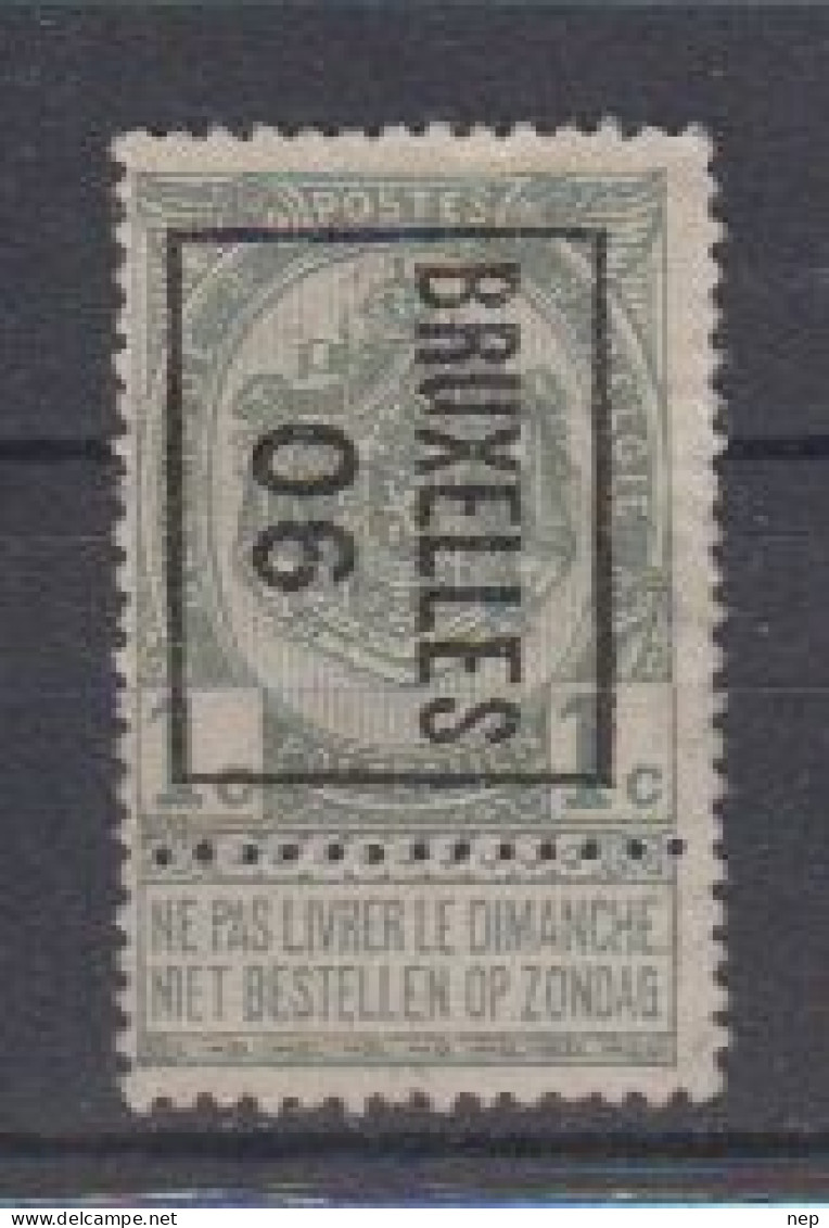 BELGIË - PREO -1906 - Nr 1 B - BRUXELLES "06" - (*) - Sobreimpresos 1906-12 (Armarios)