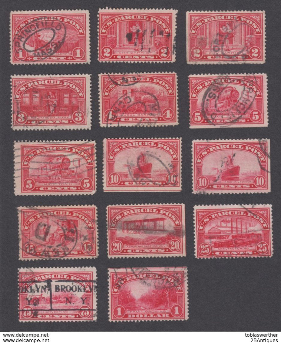 US 1913 Parcel Post Stamps - Paquetes & Encomiendas