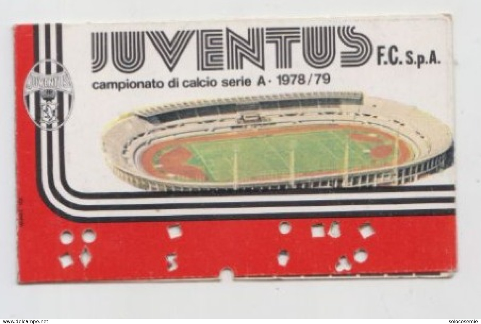 1978/79 Juventus - Abbonamento Ingresso / Ticket  Tessera Servizio Fotografi N.000007 Soccer , Football, كرة القدم , 足球 - Eintrittskarten