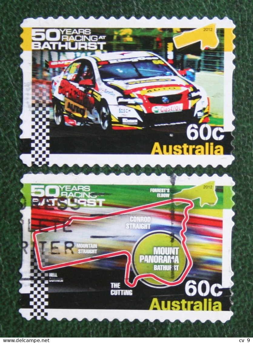 50 Years Of Racing In Bathurst Car 2012 Mi 3835 3837 Y&T - Used Gebruikt Oblitere Australia Australien Australie - Used Stamps