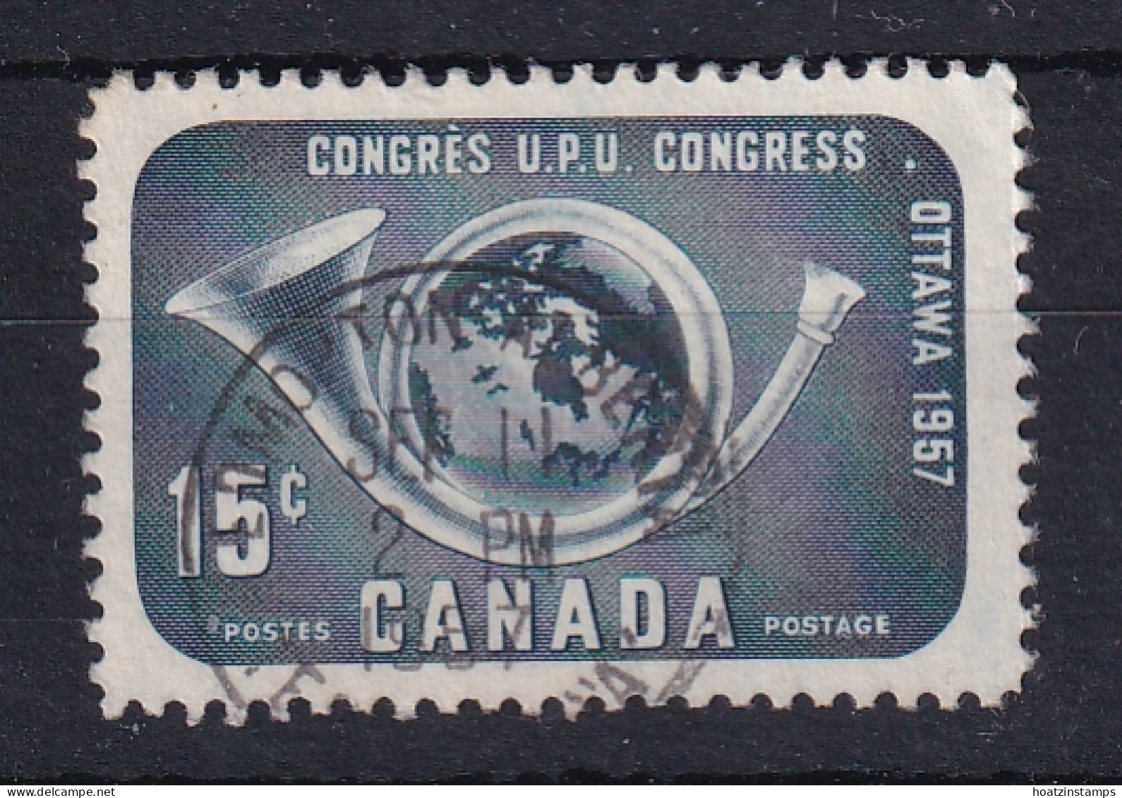 Canada: 1957   14th U.P.U. Congress  SG498    15c   Used  - Oblitérés