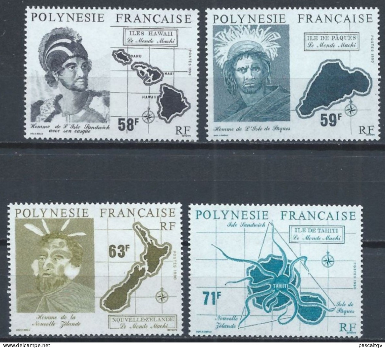 Polynésie Française - 1990 - Série N° 354 à 357 ** - - Neufs