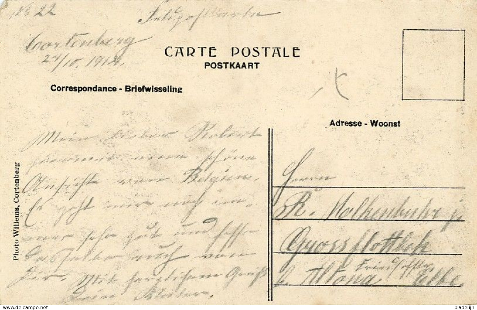 KORTENBERG (Vlaams-Brabant) - Zeer Zeldzame Postkaart Van Molen Vandoren Ca. 1910. Verzonden In 1914 Door Duitse Soldaat - Kortenberg