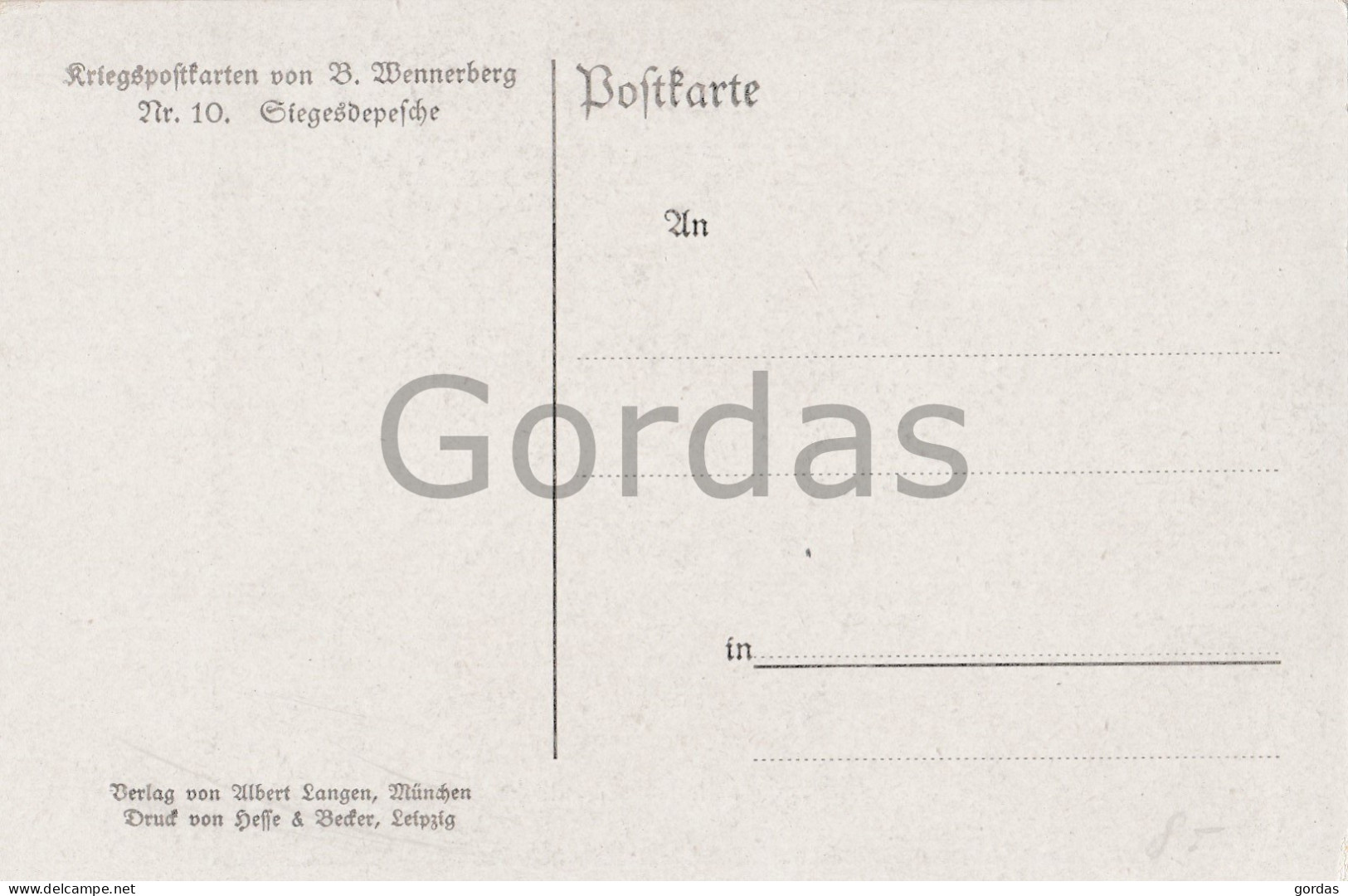 Illustrateur B. Wennerberg - 10. Siegesdepesche - Wennerberg, B.