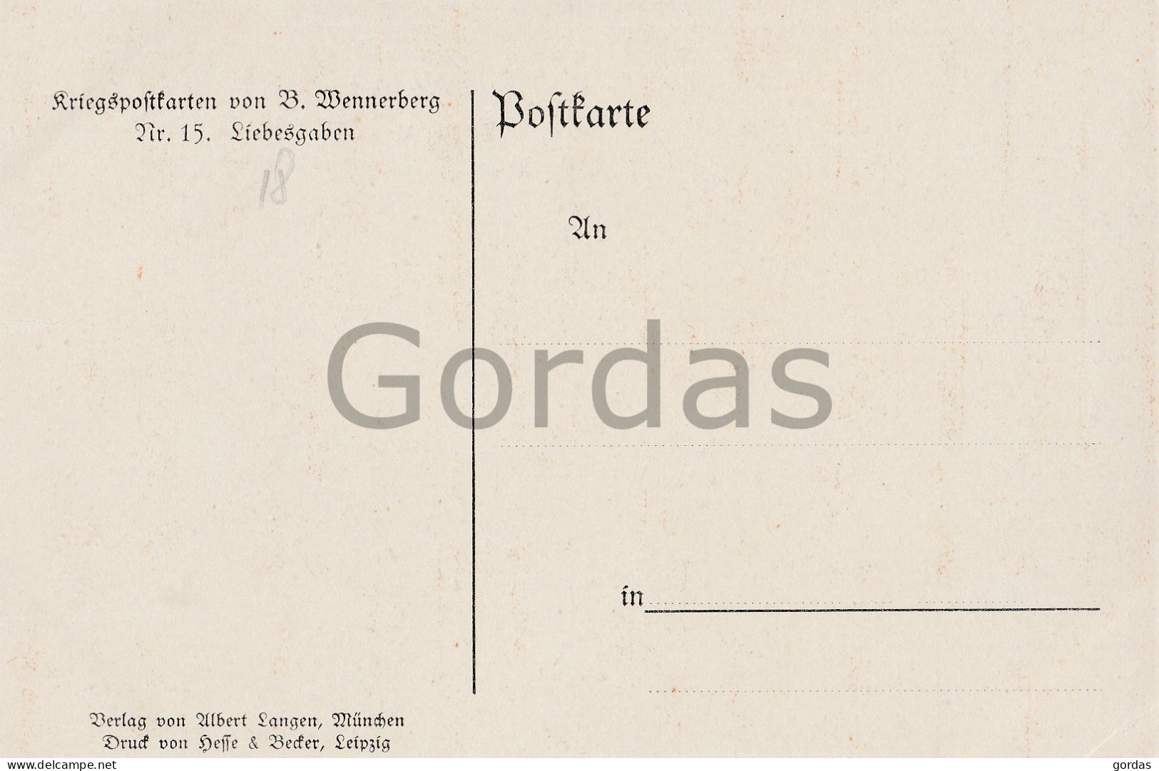 Illustrateur B. Wennerberg - 15. Liebergaben - Wennerberg, B.