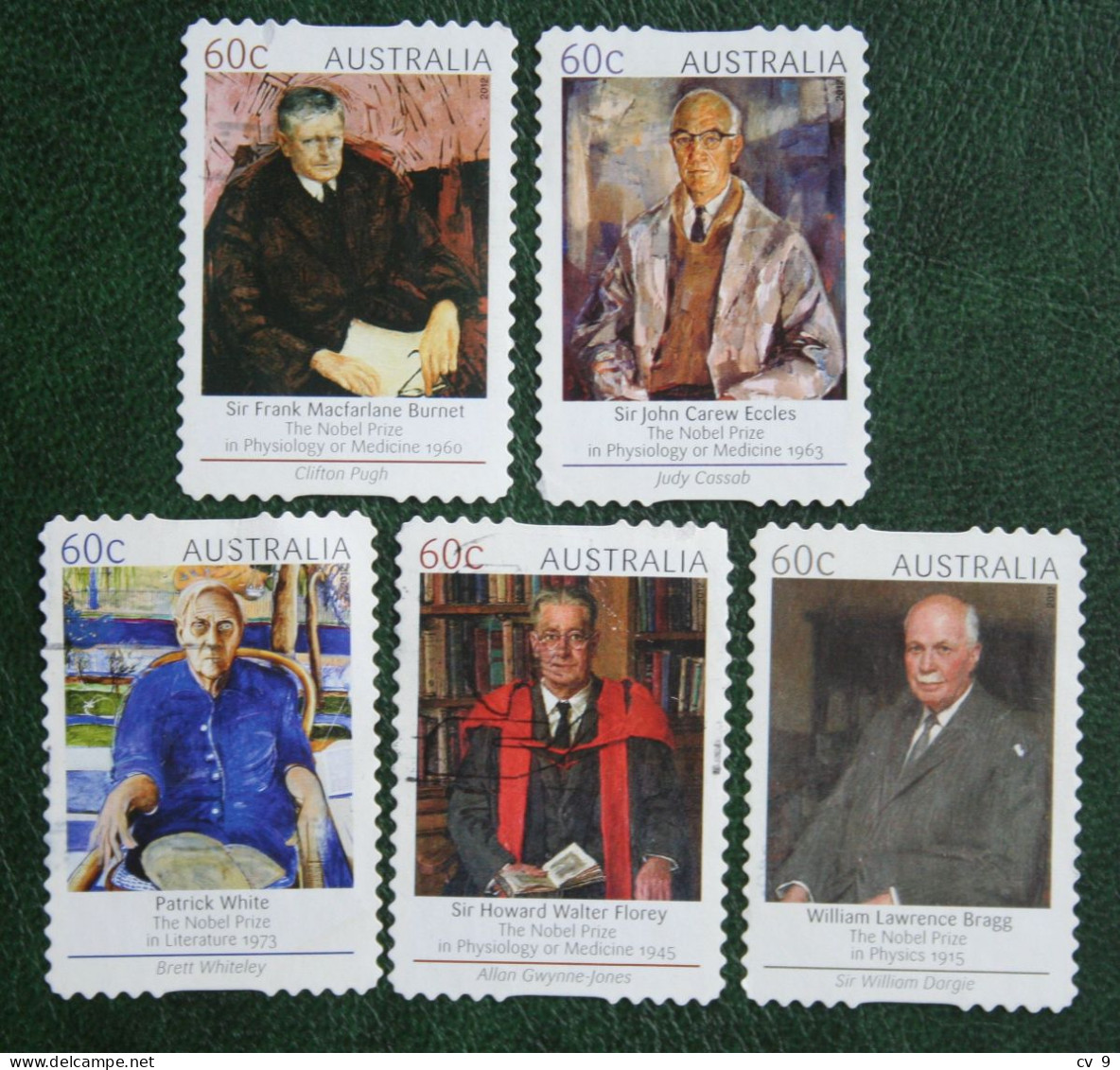 Nobel Prize Winners Nobel Laureates  2012 Mi 3797-3801 Y&T - Used Gebruikt Oblitere Australia Australien Australie - Used Stamps