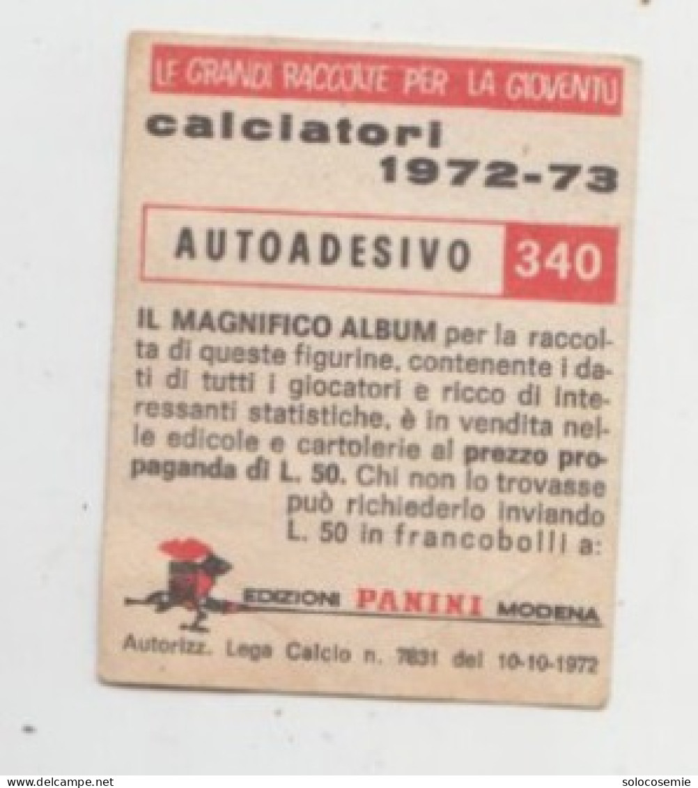 Torino,  Panini 1972/73 - ADESIVO  - Calcio Soccer , Football, كرة القدم , 足球 , футбол - Eintrittskarten