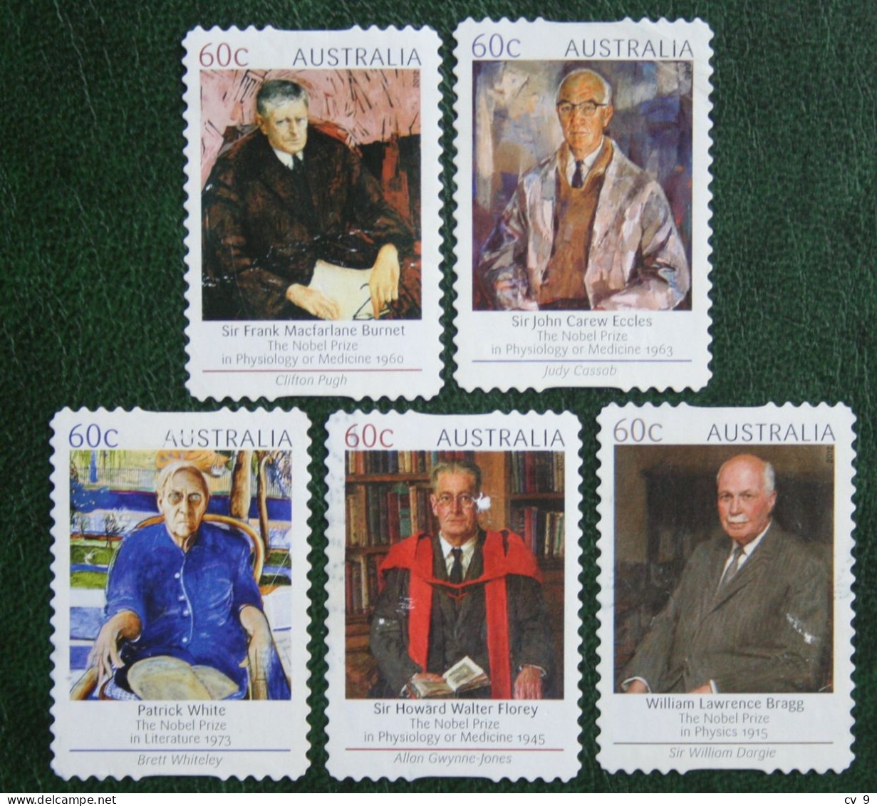 READ Nobel Prize Winners Nobel Laureates  2012 Mi 3797-3801 Y&T - Used Gebruikt Oblitere Australia Australien Australie - Used Stamps