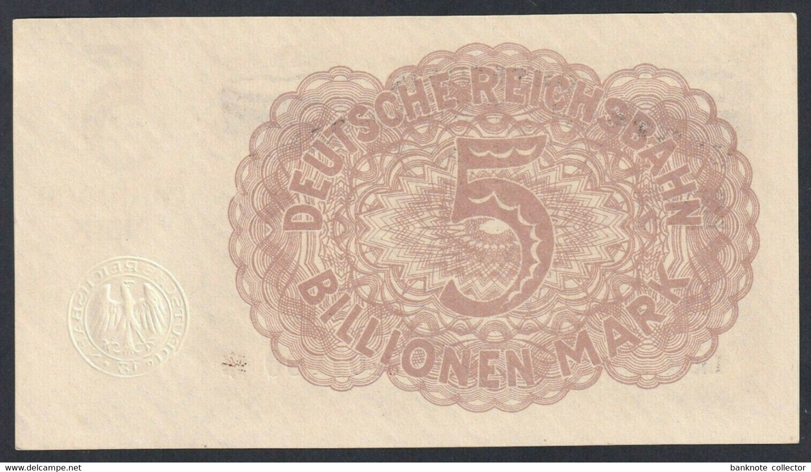Deutschland, Germany, Reichsbahndirektion Karlsruhe - 5 Billion Mark, 1923 ! - 5 Billionen Mark