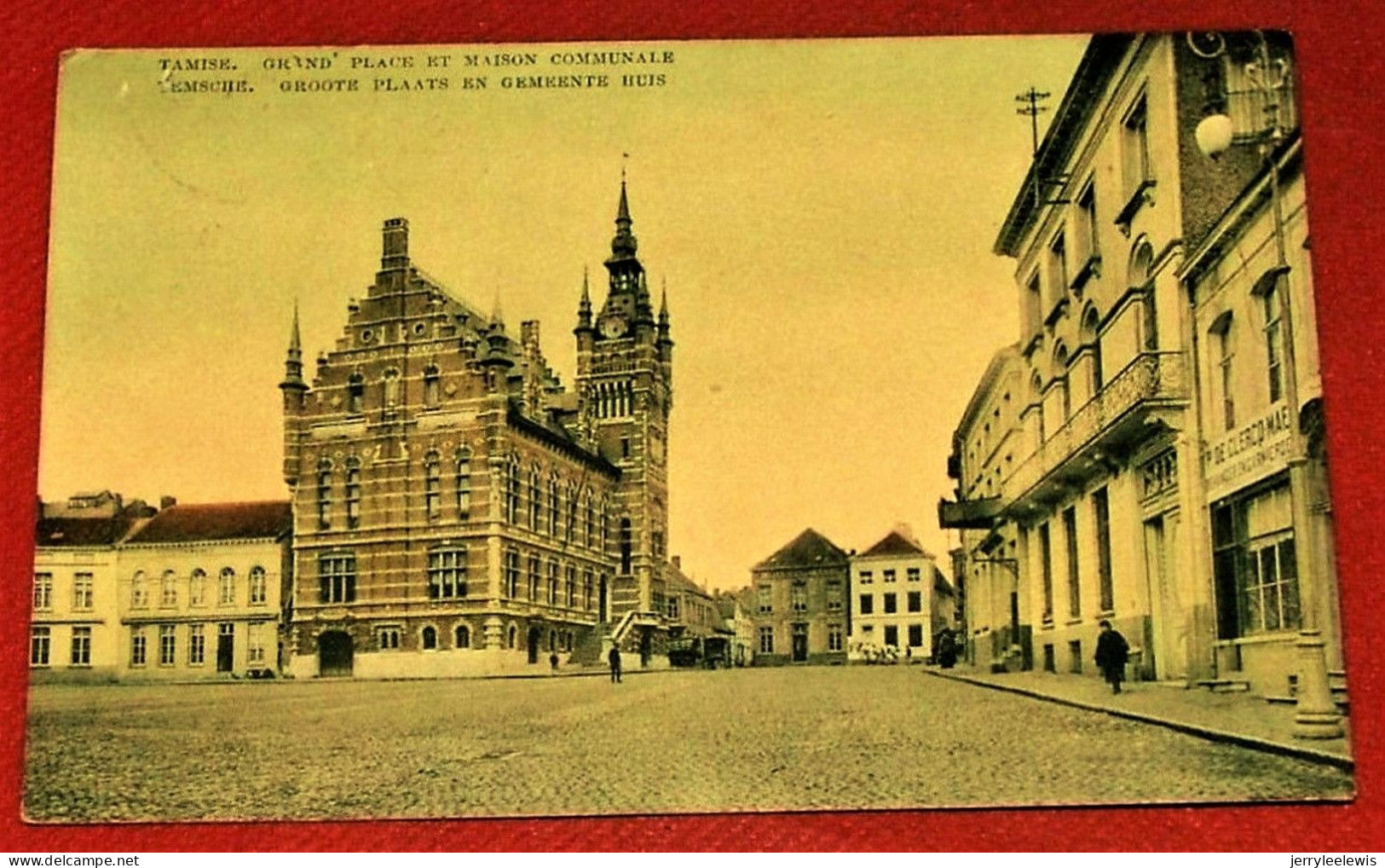 TEMSE  -  TAMISE  - Groote Plaats Et Gemeentehuis   -  1912  - - Temse