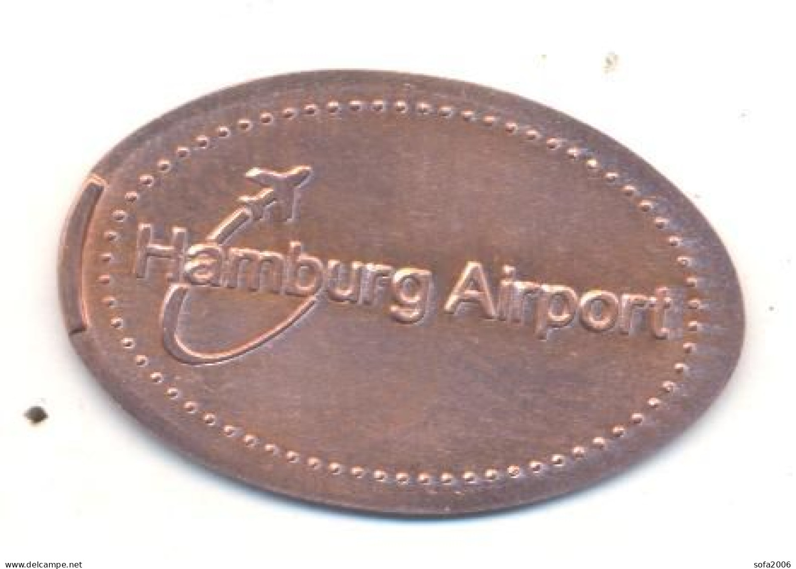 Souvenir Jeton Token Germany-Deutschland Hamburg Airport - Souvenirmunten (elongated Coins)