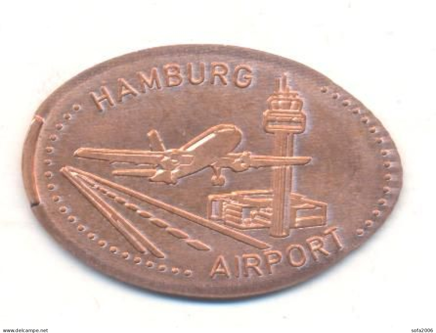 Souvenir Jeton Token Germany-Deutschland Hamburg Airport - Monedas Elongadas (elongated Coins)