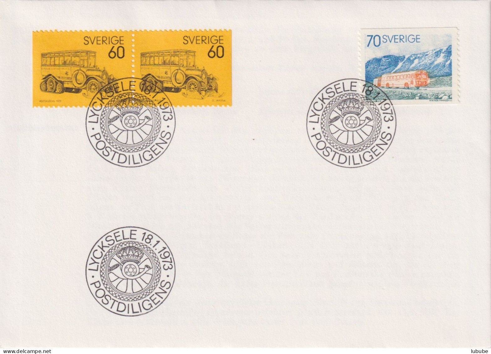 FDC  "Post-Diligenser"         1973 - Briefe U. Dokumente