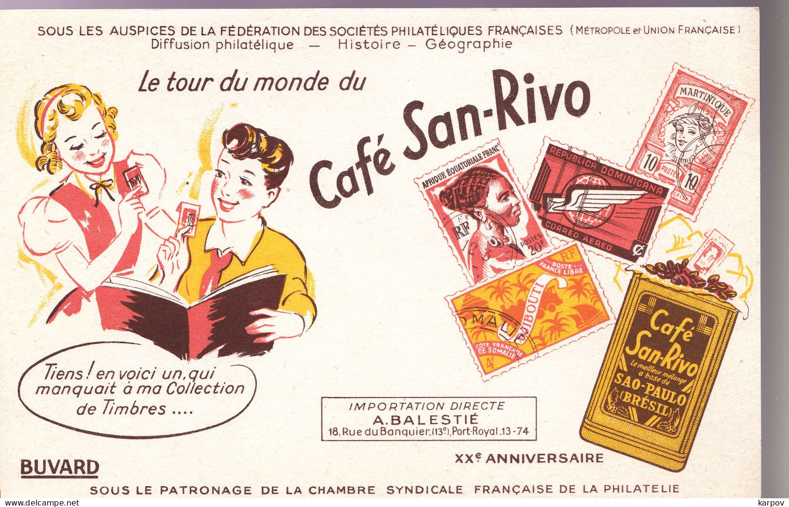 VIEUX PAPIERS - BUVARDS  - CAFÉ SAN RIVO - Café & Té