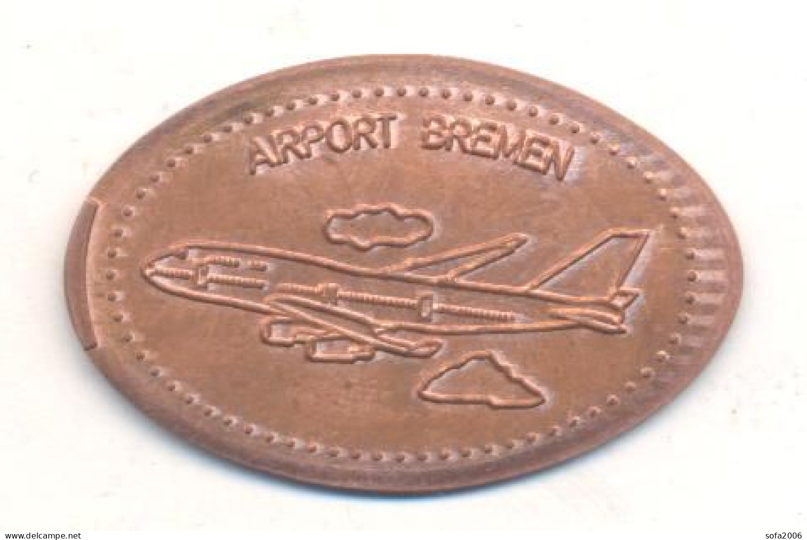 Souvenir Jeton Token Germany-Deutschland Bremen Airport - Pièces écrasées (Elongated Coins)