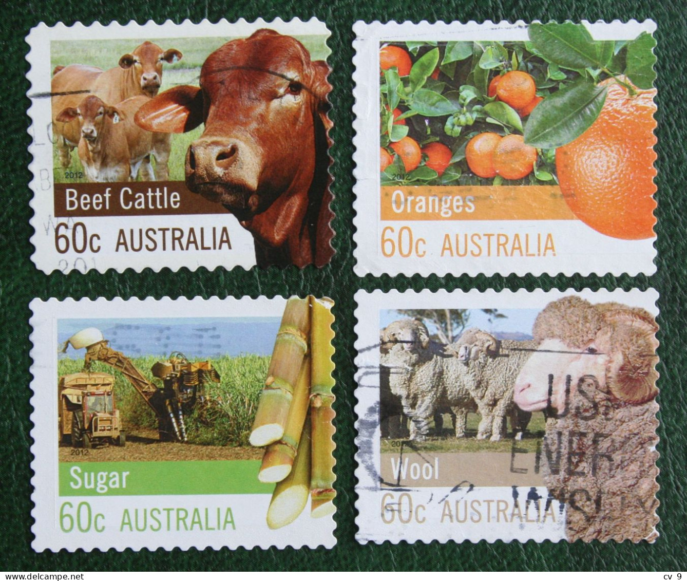 Farming Fruit Cow Kuh Sheep Self-adhesive 2012 Mi 3761-3764 Y&T - Used Gebruikt Oblitere Australia Australien Australie - Used Stamps