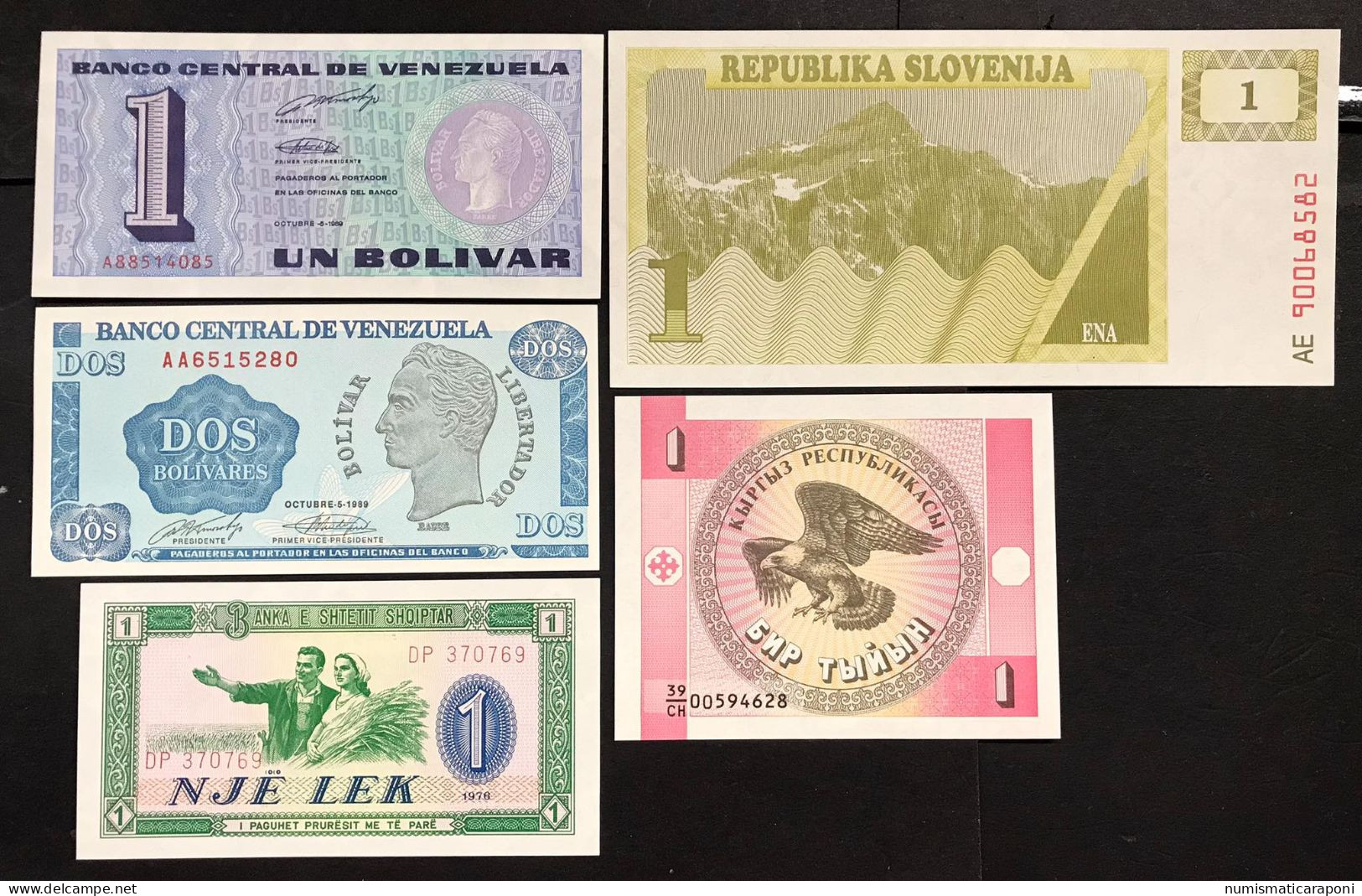 Albania Slovenia Venezuela Austria Singapore 9 Banconote   LOTTO 4705 - Albanie