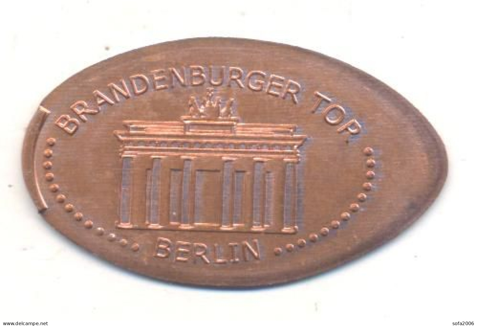 Souvenir Jeton Token Germany-Deutschland Berlin Brandenburger Tor - Souvenirmunten (elongated Coins)