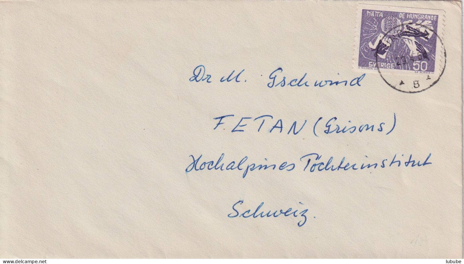 Ausland Brief  Undrom - Fetan        1963 - Lettres & Documents