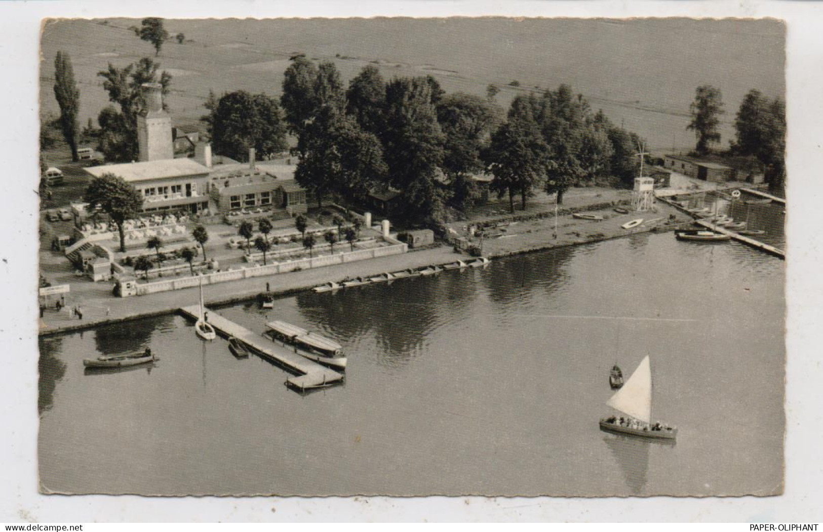 3050 WUNSTORF - STEINHUDE, Strandhotel, Luftaufnahme, 1957 - Steinhude