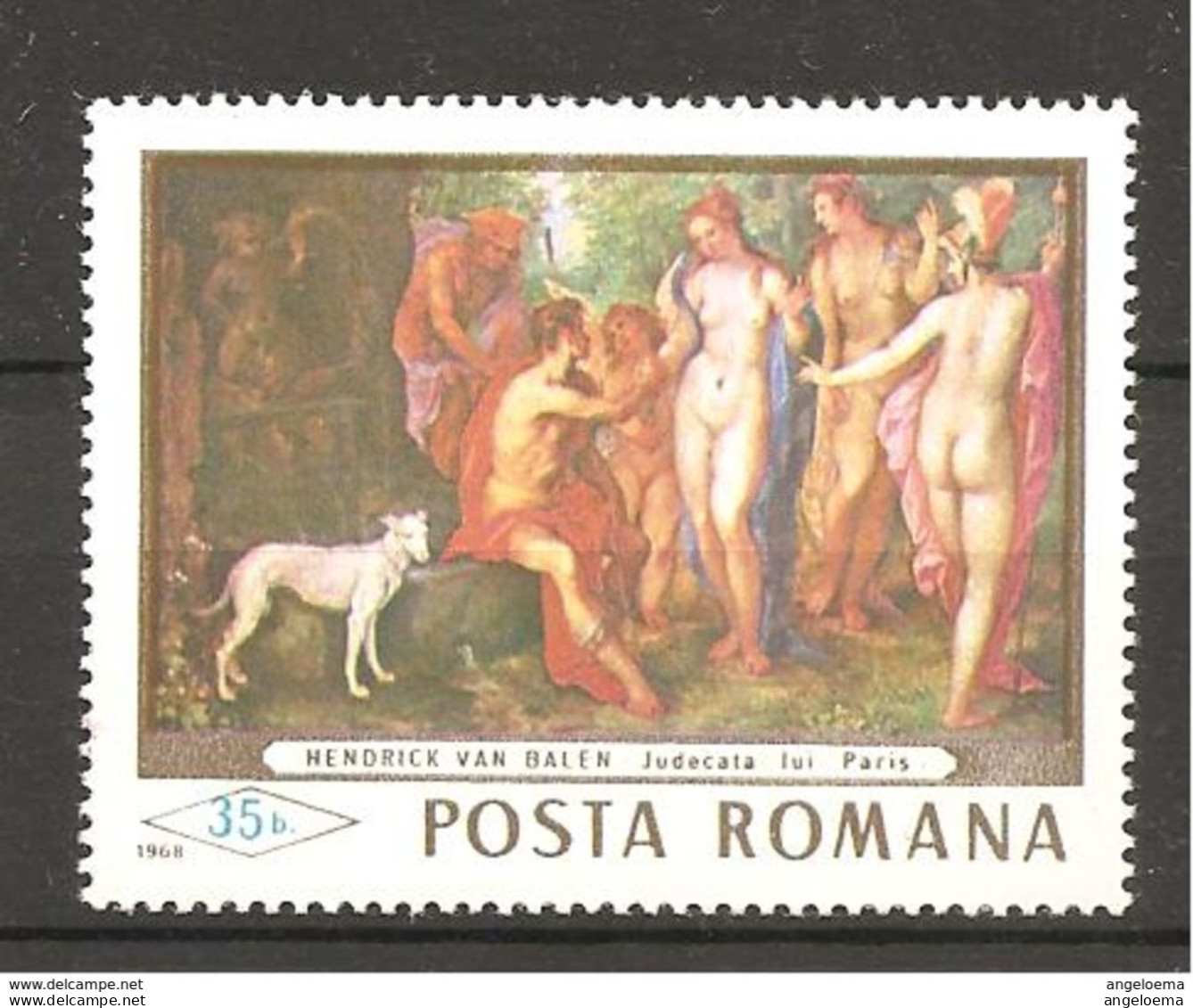 ROMANIA - 1968 HENDRICK VAN BALEN Il Giudizio Di Paride Nuovo** MNH - Mythologie