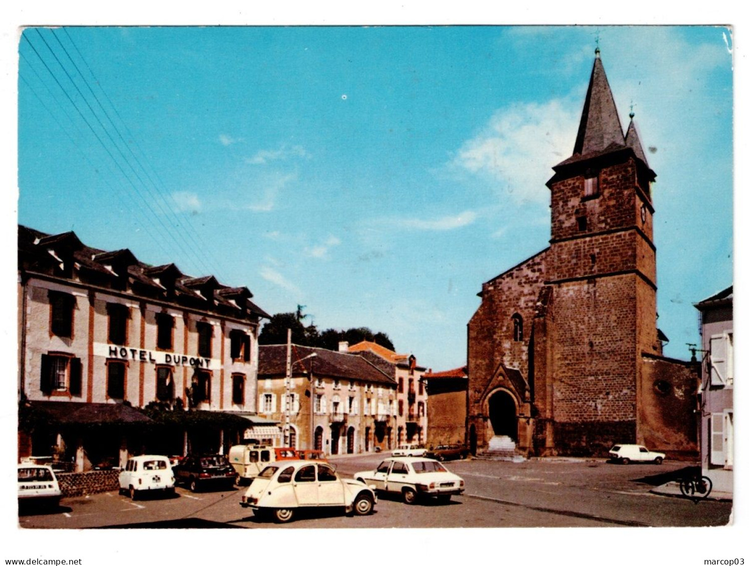 65 HAUTES PYRENEES CASTELNAU MAGNOAC Hôtel Dupont Et L'Eglise Plan Peu Courant - Castelnau Magnoac