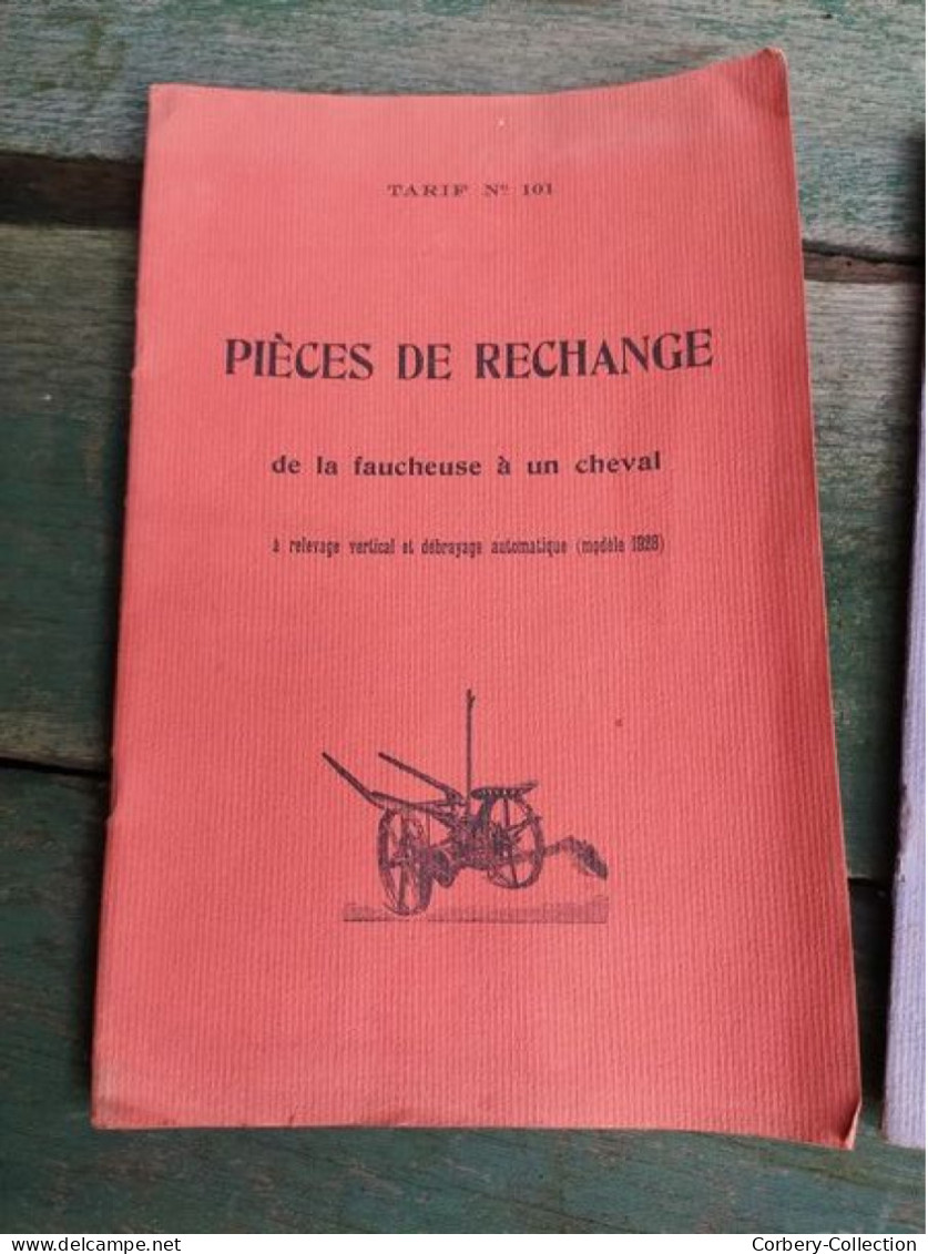 Catalogues Pièces De Rechange Faucheuse à Cheval 1925-1928 / Agriculture Agricole - Matériel Et Accessoires