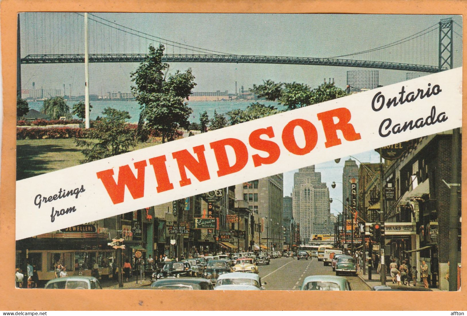 Windsor Ontario Canada Old Postcard - Windsor