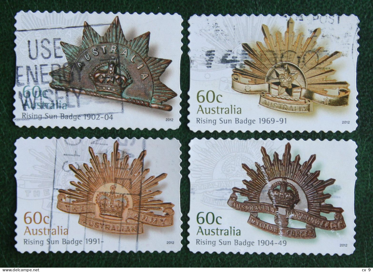 Army Emblems Self-adhesive 2012 Mi 3738 3739 2741 2742 Y&T - Used Gebruikt Oblitere Australia Australien Australie - Used Stamps