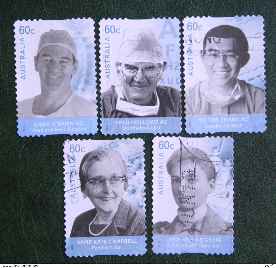 Famous Doctors Self-adhesive 2012 Mi 3726-3730 Y&T - Used Gebruikt Oblitere Australia Australien Australie - Used Stamps