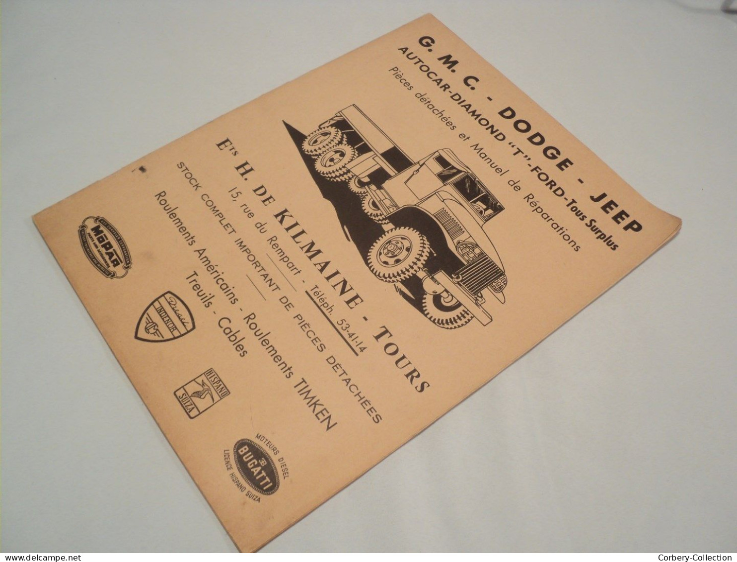 Catalogue G.M.C Dodge Jeep Autocar Diamond T Ford - Pièces Détachées et Manuel de Réparations.