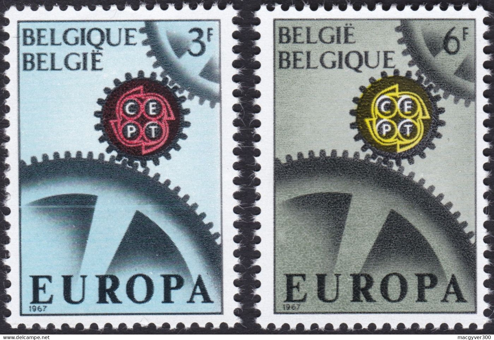 BELGIQUE, 1967, EUROPA ( COB 1415-1416**) - 1967