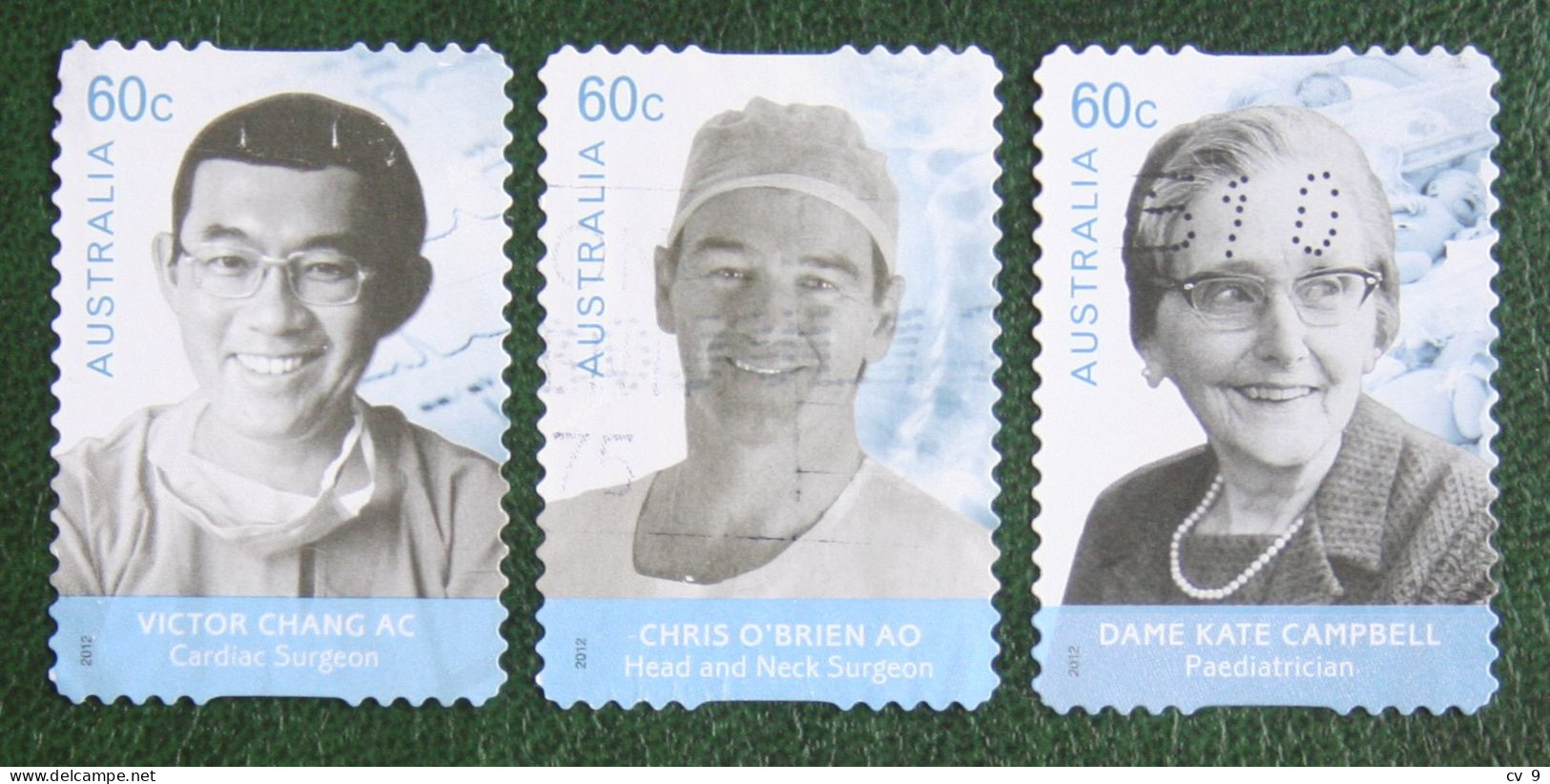 Famous Doctors Self-adhesive 2012 Mi 3726 3728 3729 Y&T - Used Gebruikt Oblitere Australia Australien Australie - Used Stamps