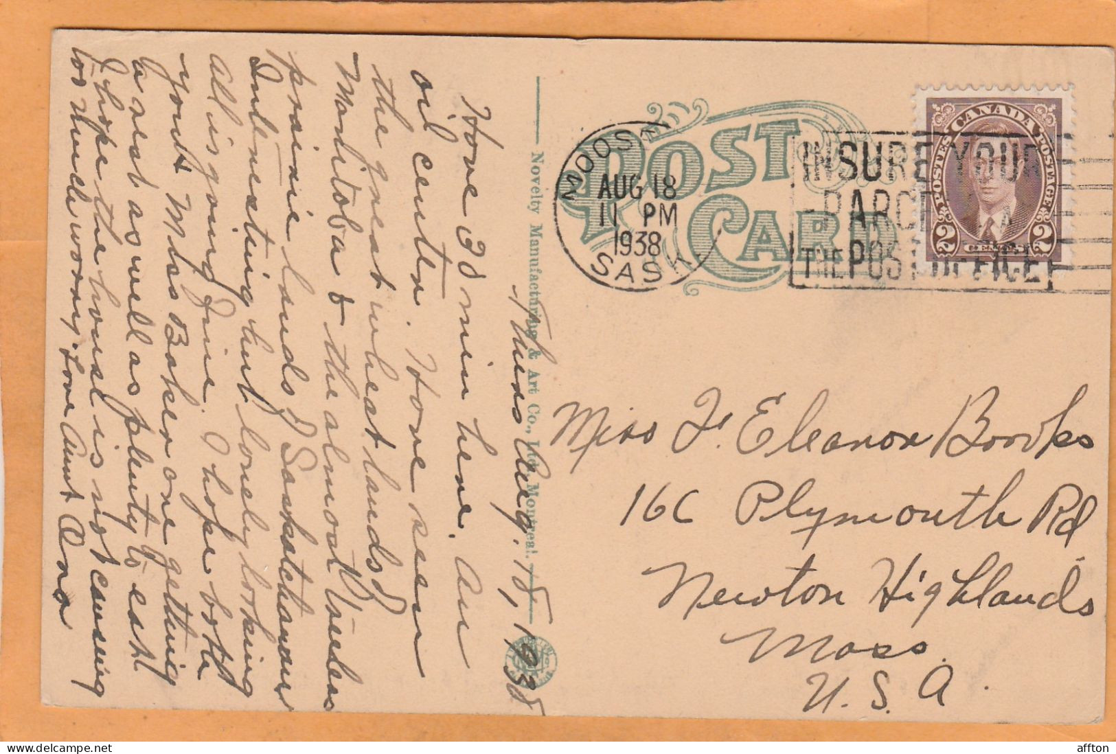 Moose Jaw Saskatchewan Canada Old Postcard - Autres & Non Classés