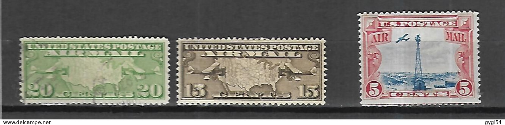 Etats - Unis 1926 - 1928  Poste Aérienne Cat Yt N° 8,9, 11  N* MLH - 1a. 1918-1940 Gebraucht