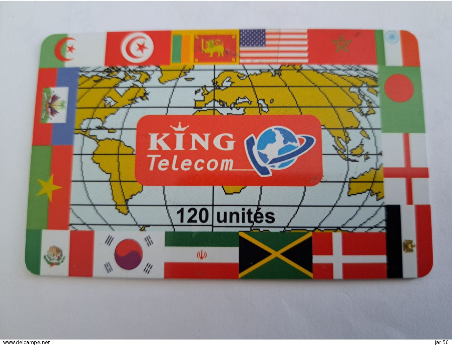 FRANCE/FRANKRIJK  / KING PHONE/ 120 UNITS/ COUNTRY FLAGS/ PREPAID  USED    ** 14663** - Mobicartes: Móviles/SIM)