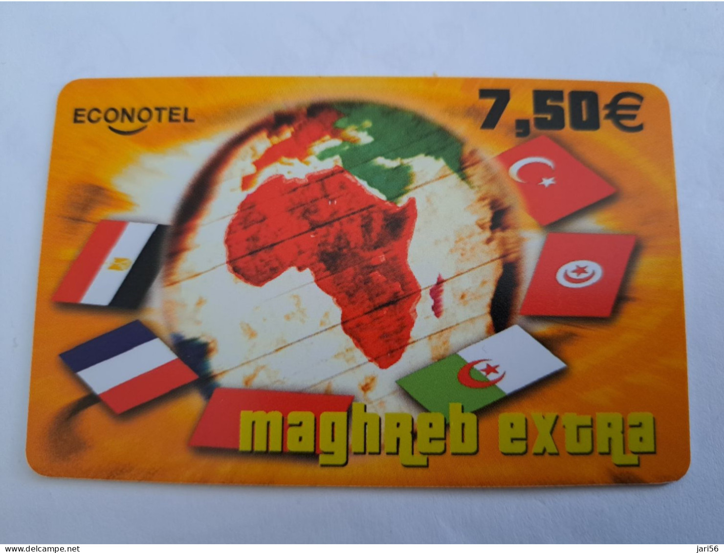 FRANCE/FRANKRIJK  / MAGHREB  PHONE/ € 7,50/ / COUNTRY FLAGS/ PREPAID  USED    ** 14666** - Nachladekarten (Handy/SIM)