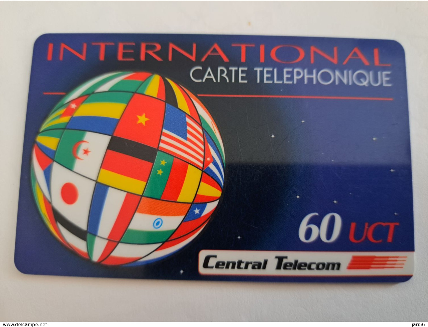 FRANCE/FRANKRIJK  /60 UNITS/  CENTRAL TELECOM  / COUNTRY FLAGS/ PREPAID  USED    ** 14667** - Mobicartes: Móviles/SIM)