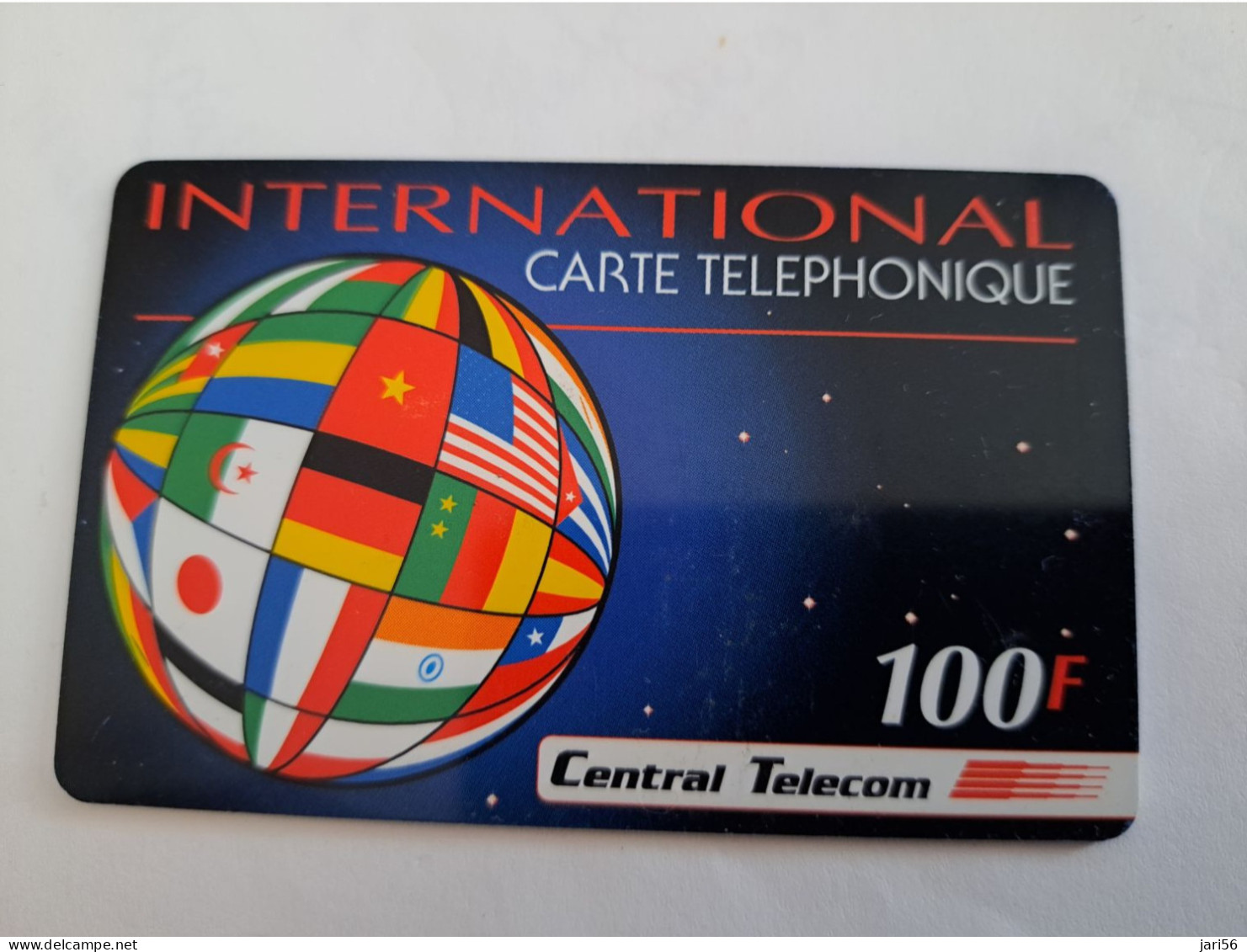 FRANCE/FRANKRIJK  /100  UNITS/  CENTRAL TELECOM  / COUNTRY FLAGS/ PREPAID  USED    ** 14668** - Nachladekarten (Handy/SIM)