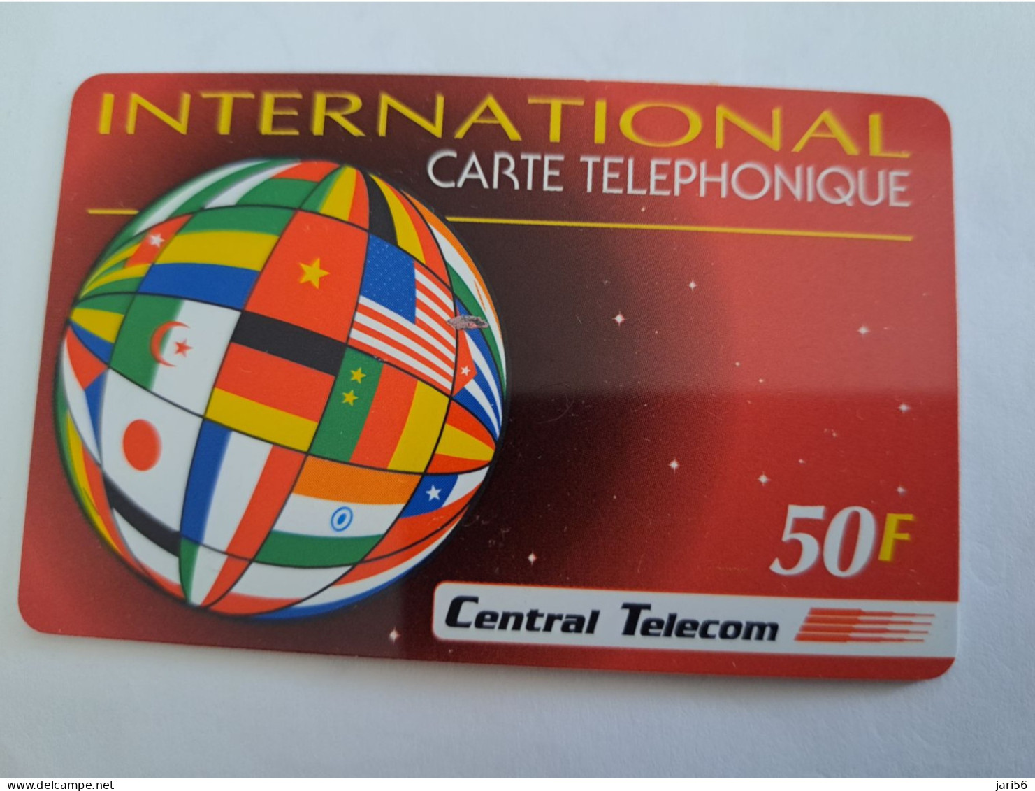 FRANCE/FRANKRIJK  /50  UNITS/  CENTRAL TELECOM  / COUNTRY FLAGS/ PREPAID  USED    ** 14670** - Mobicartes: Móviles/SIM)