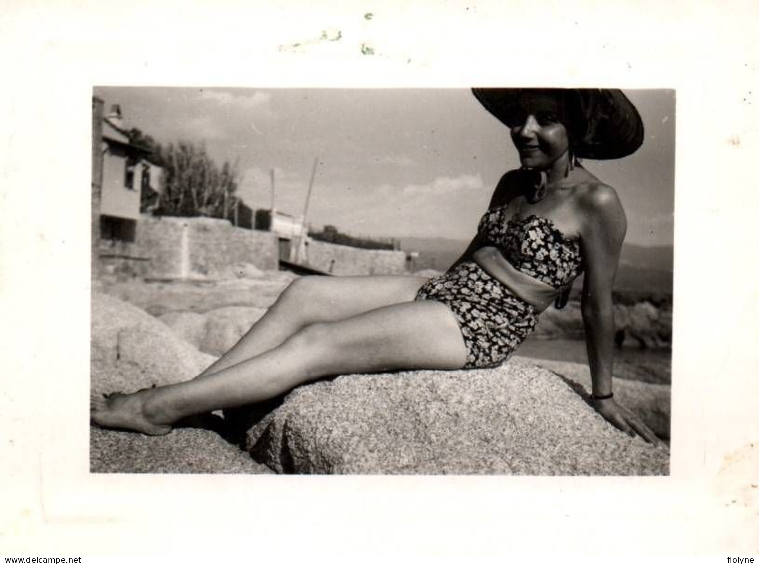 Mode - Photo Ancienne - Femme En Maillot De Bain Et Chapeau - Moda