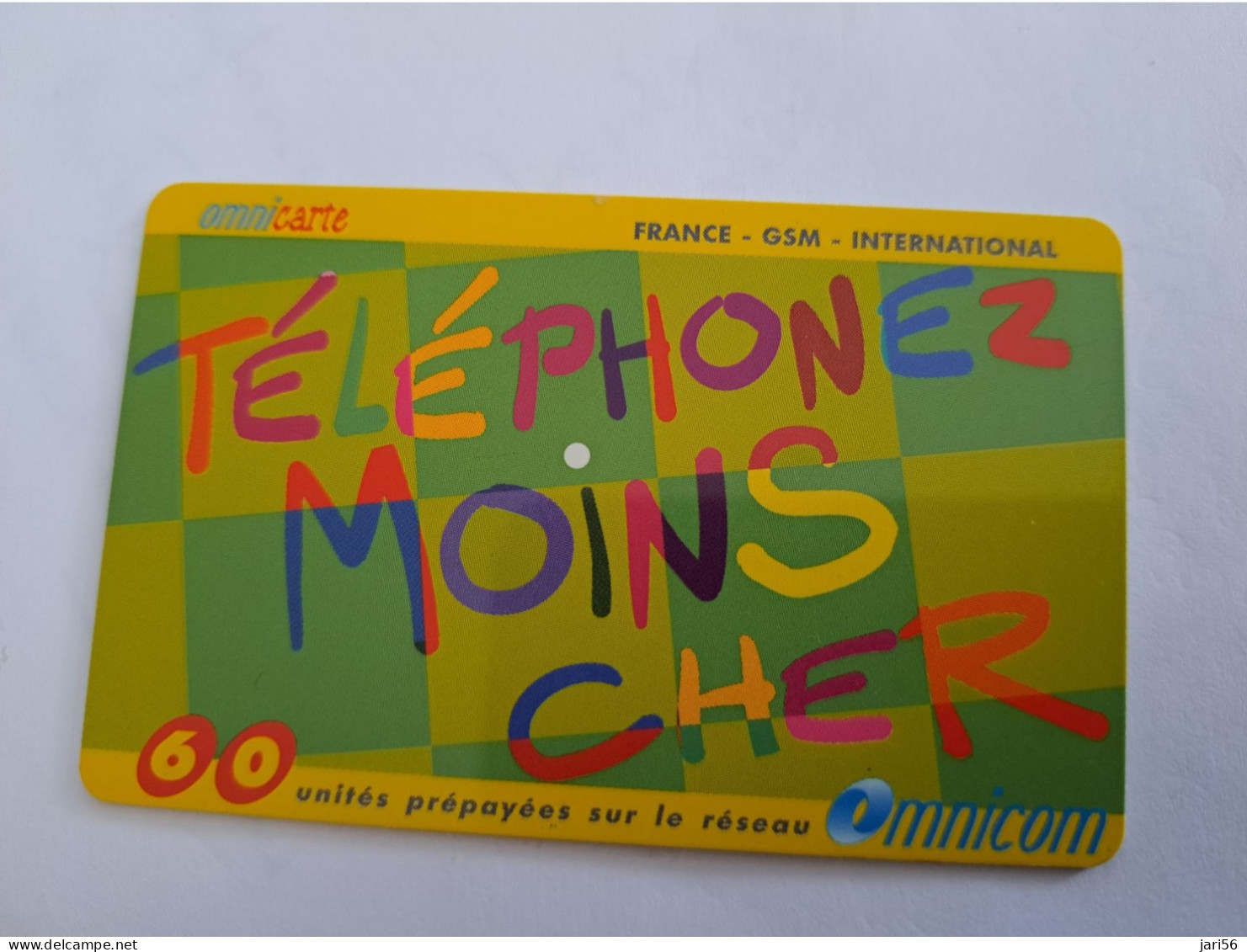 FRANCE/FRANKRIJK  / 60 UNITS    / OMNICOM/ TELEPHONEZ MOINS CHER  // PREPAID  USED    ** 14677** - Voorafbetaalde Kaarten: Gsm